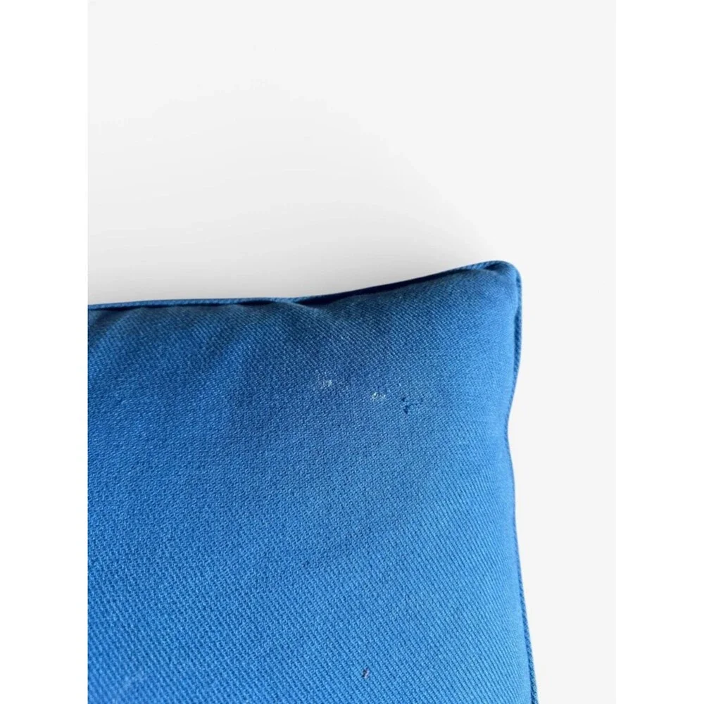 Lauren Ralph Lauren Blue Lumbar Accent Pillow 13.5x25 Classic Home Preppy